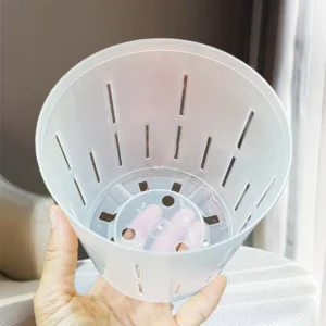 5 pcs 5in Pot: Clear Plastic with Slits & Holes, Small Nursery Plant Pot for Indoor Orchids & Rare Plant, Hoya Plants