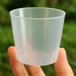 8 pack 2 3/8in Premium Orchid Pots: Clear Plastic with Slits & Holes, Small Nursery Plant Pot for Indoor Orchids & Rare plant, Hoya Plants