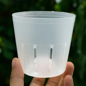 8 pack 3in Premium Orchid Pots: Clear Plastic with Slits & Holes, Small Nursery Plant Pot for Indoor Orchids & Rare plant, Hoya Plants, clear nursery pots