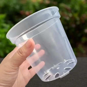 Clear Nursery Pots 10 pcs 5 inch Transparent with Drainage, Seeding pots, Orchid pots