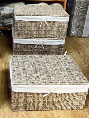 Seagrass Tray with Iron Frame